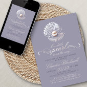 Little Pearl Baby shower Invitation Kaart
