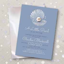 Little Pearl Baby shower Invitation Kaart
