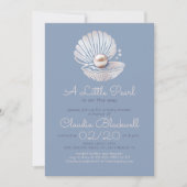 Little Pearl Baby shower Invitation Kaart (Voorkant)