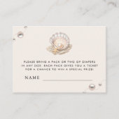 Little Pearl Baby shower Luier Raffle Enclosure Informatiekaartje (Voorkant)
