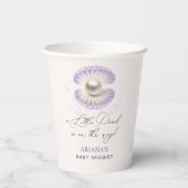 Little Pearl Baby shower Papieren Bekers (Achterkant)