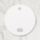 Little Pearl Baby shower - Pop het! Als ze pop! Bedankjes Labels (Achterkant)