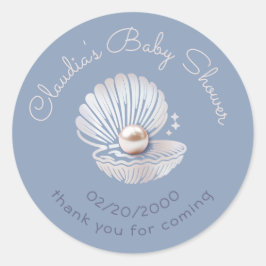 Little Pearl Baby shower Ronde Sticker