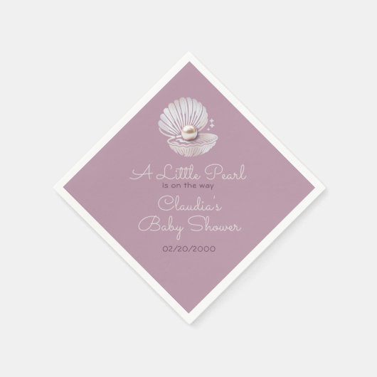 Little Pearl Baby shower Servet (Hoek)