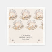 Little Pearl Beach Ocean Seashell Girl Baby shower Servet (Voorkant)