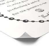 Little Pearl Black Coquette Bow Advies voor Baby Poster (Hoek)