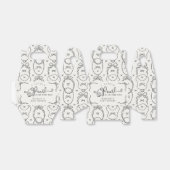 Little Pearl Black Coquette Bow Baby shower Bedankdoosjes (Uitgevouwen)