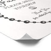 Little Pearl Black Coquette Bow Favorieten Poster (Hoek)