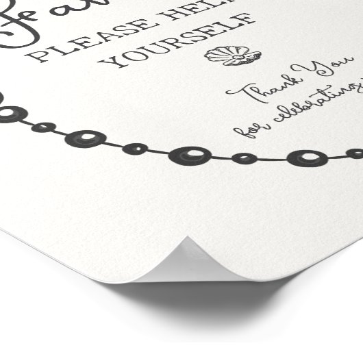 Little Pearl Black Coquette Bow Favorieten Poster (Hoek)