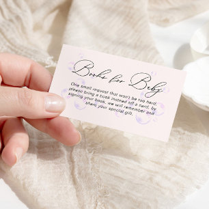 Little Pearl Boeken voor Baby Baby shower Informatiekaartje