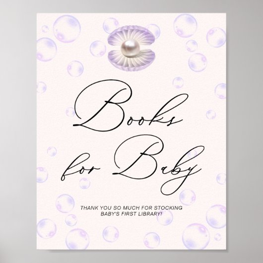 Little Pearl Boeken Voor Baby Baby Shower Poster (Voorkant)