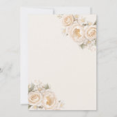 Little Pearl Bow Floral Baby Shower Kaart (Achterkant)