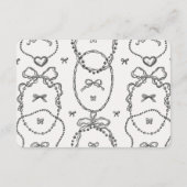 Little Pearl Coquette Bow Books voor Baby Insert Informatiekaartje (Achterkant)