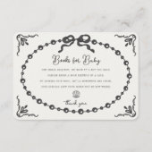 Little Pearl Coquette Bow Books voor Baby Insert Informatiekaartje (Voorkant)