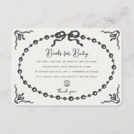 Little Pearl Coquette Bow Books voor Baby Insert Informatiekaartje
