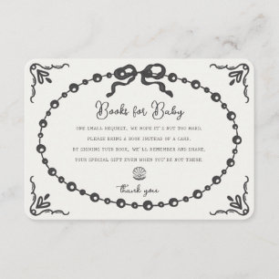 Little Pearl Coquette Bow Books voor Baby Insert Informatiekaartje