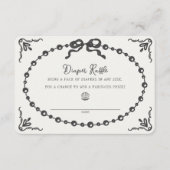 Little Pearl Coquette Bow Luier Raffle Insert Informatiekaartje (Voorkant)