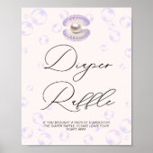 Little Pearl Diaper Raffle Baby shower Poster (Voorkant)