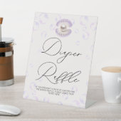 Little Pearl Diaper Raffle Baby shower Reclamebord Met Voetstuk (Insitu)