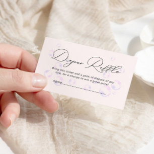 Little Pearl Diaper Raffle Ocean Baby shower Informatiekaartje