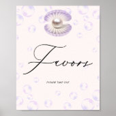 Little Pearl Favors Baby shower Poster (Voorkant)