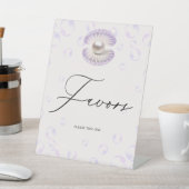 Little Pearl Favors Baby shower Reclamebord Met Voetstuk (Insitu)