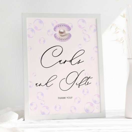 Little Pearl Kaarten Gifts Baby shower Poster