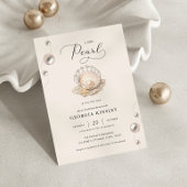 Little Pearl Ocean Beach Schelp Meisje Baby Shower Kaart