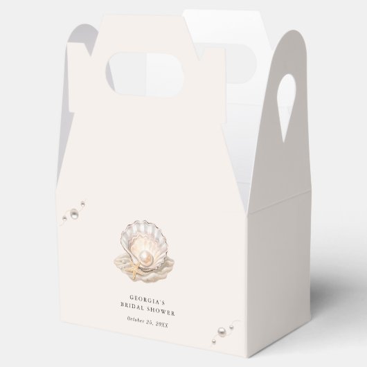 Little Pearl Ocean Beach Seashell Girl Baby shower Bedankdoosjes (Geopend)