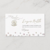 Little Pearl Onder het Zee Baby shower Luierspel Informatiekaartje (Voorkant)