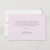 Little Pearl Oyster Baby shower Dank u kaart (Achterkant)