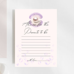Little Pearl Paarse Shell Baby shower Advice Game