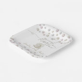 Little Pearl Seashell Onder het Zee Baby shower Papieren Bordje (Gebogen)