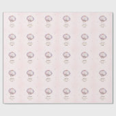 Little Pearl Seashells Diamonds Dots Baby Shower Cadeaupapier (Vlak)