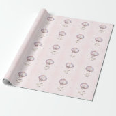 Little Pearl Seashells Diamonds Dots Baby Shower Cadeaupapier (Uitgerold)