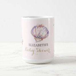 Little Pearl Seashells Diamonds Dots Baby Shower Koffiemok