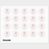 Little Pearl Seashells Diamonds Dots Baby Shower Ronde Sticker (Vel)
