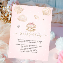 Little Pearl Seashells Dots Baby Shower Informatiekaartje