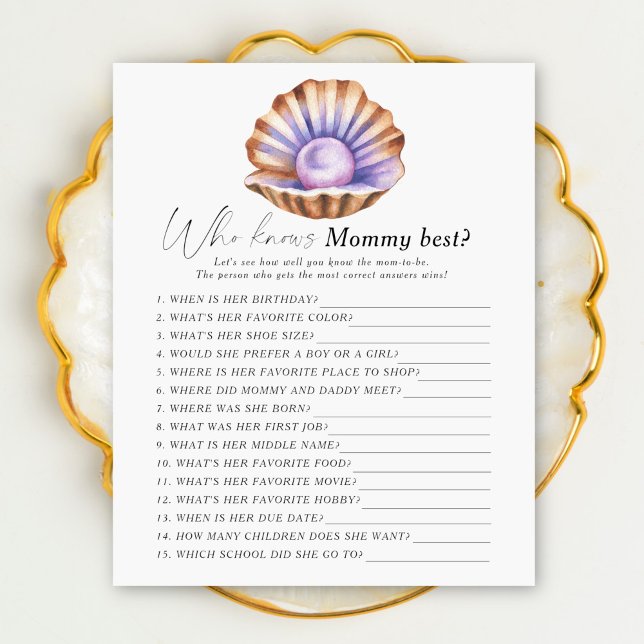 Little Pearl Shell - Wie kent mama het beste spel (Creator heeft geüpload)