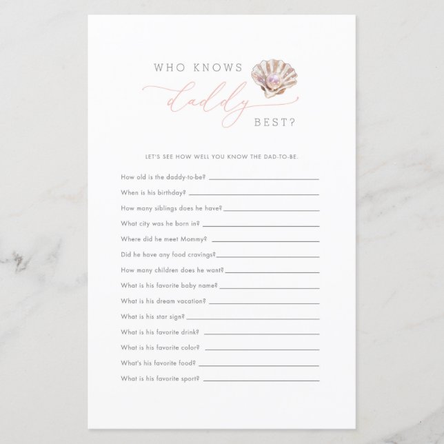 Little Pearl Under Sea Who Knows Daddy Best Game (Voorkant)