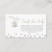 Little Pearl Under the Zee Boeken voor Baby shower Informatiekaartje (Voorkant)