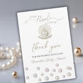 Little Pearl under Zee Pearlcore Baby shower Bedankkaart