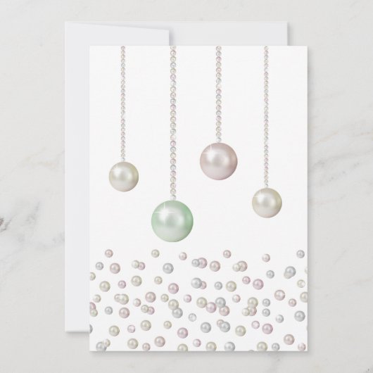 Little Pearl under Zee Pearlcore Baby shower Kaart (Achterkant)