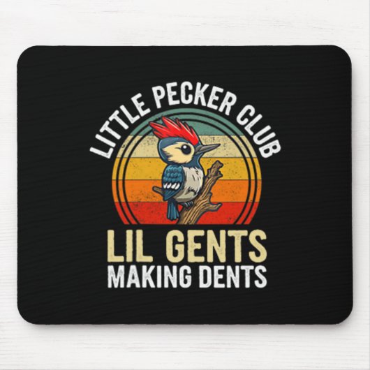 Little Pecker Club Lil Gents maken deuken grappig Muismat (Voorkant)