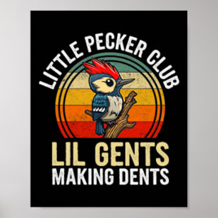 Little Pecker Club Lil Gents maken deuken grappig Poster