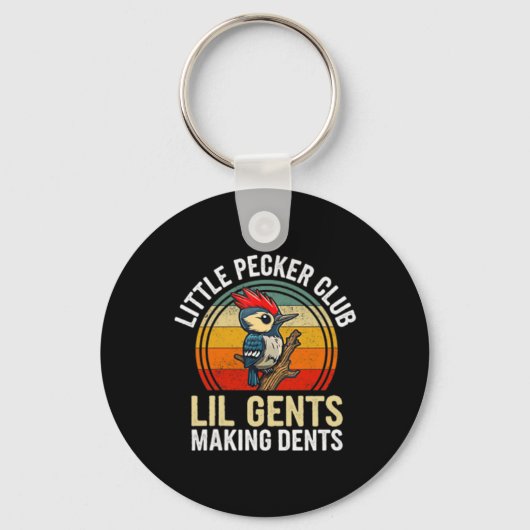 Little Pecker Club Lil Gents maken deuken grappig Sleutelhanger (Voorkant)