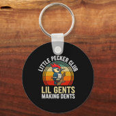 Little Pecker Club Lil Gents maken deuken grappig Sleutelhanger (Voorkant)