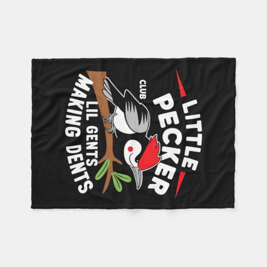Little Pecker Club Lil Gents maken van Dents Retro Fleece Deken (Voorkant (Horizontaal))