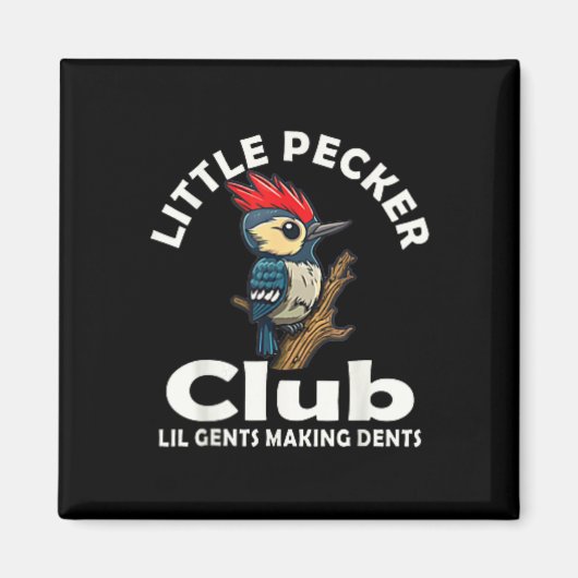 Little Pecker Club voor en achter Magneet (Voorkant)