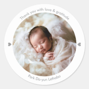 Little Peep & Co. Dank je Ronde Sticker